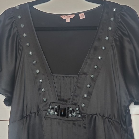 Ted Baker Black Embellished Silk Dress - Picture 3 of 16